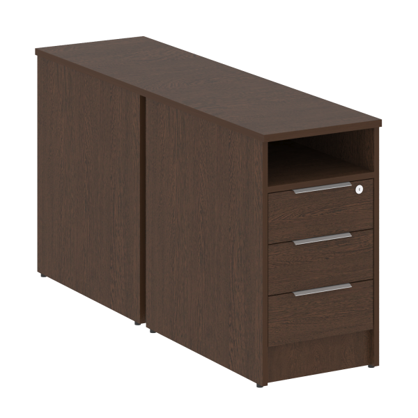 Тумба приставная двойная Metal System Style Б.ТП-2 412x1475x750 (Венге Цаво)