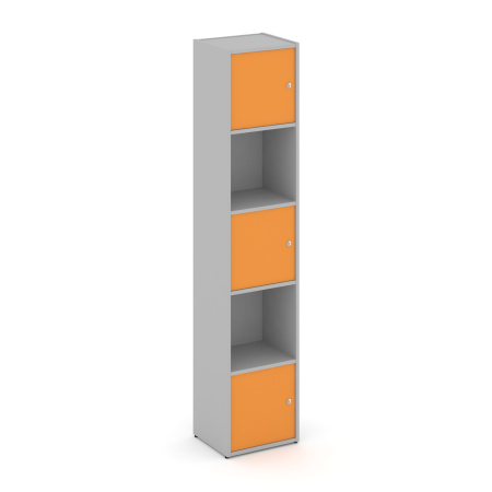 Стеллаж Locker Plus LK.K-007 408x350x1983 (Серый | Оранжевый)
