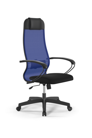 Кресло для руководителя Метта Sit 10 B1-111K - X2+UMF(X1) /Ub00/Wh00/K1bL(M09.B02.G15.W01) (Синий | Черный)
