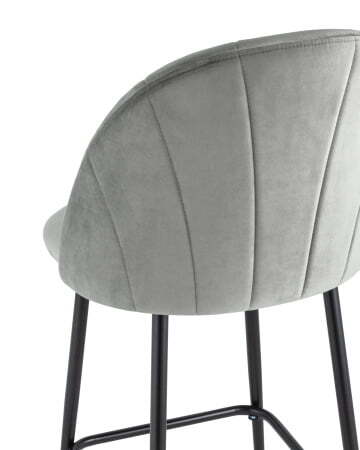 Стул полубарный Логан велюр серый (Стул полубарный Логан серый)