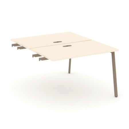 Двойной стол приставка к опорным тумбам ES.D.SPR-2-LP (1180х1500х750) (Сатин/Металл Латте)