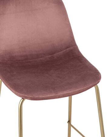 Стул полубарный Валенсия велюр розовый золотые ножки (Стул полубарный Валенсия розовый)
