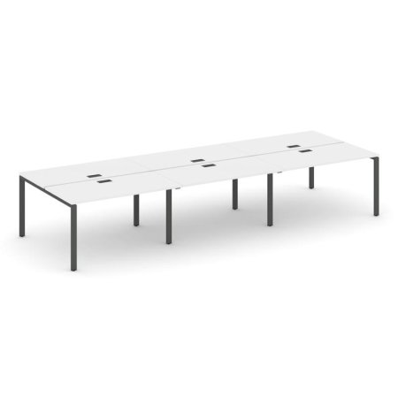 Рабочая станция 2-х сторонняя SN-6P.DRS-082 (3540х1632х750) (Белый/Металл Антрацит)