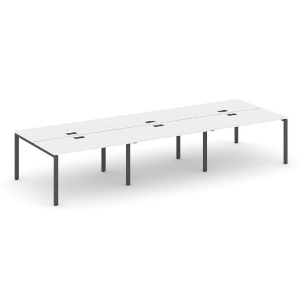 Рабочая станция 2-х сторонняя SN-6P.DRS-071 (2940х1432х750) (Белый/Металл Антрацит)