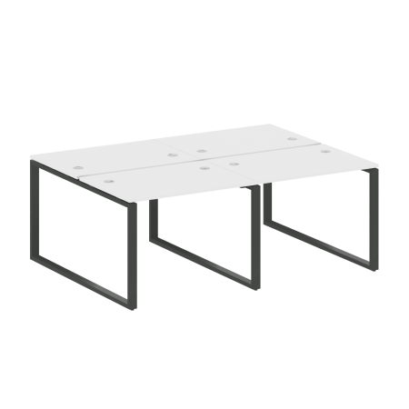 Рабочая станция Metal System Style БО.СМ-4.1 2000x1475x750 (Белый/Антрацит металл)