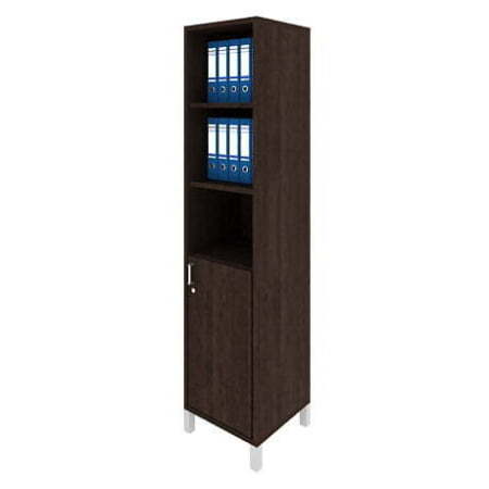 Шкаф для документов правый, дверь ДСП без замка + ниши Борн B 431-812 477x450x2074 (Венге)