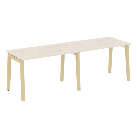 Рабочая станция на деревянных опорах Onix Wood OW.RS-2.2.7 2360x720x750 (Дуб Аризона/Дуб Светлый)