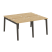 Рабочая станция на деревянных опорах Onix Wood OW.D.RS-4.0.7 1560x1475x750 (Тиквуд Светлый/Дуб Темный) Рабочая станция на деревянных опорах Onix Wood OW.D.RS-4.0.7 1560x1475x750 (Тиквуд Светлый/Дуб Темный)