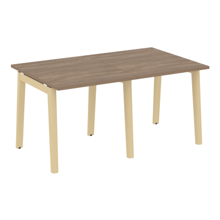 Стол переговорный на деревянных опорах Onix Wood OW.PRG-2.0 1560x980x750 (Дуб Аризона/Дуб Светлый)