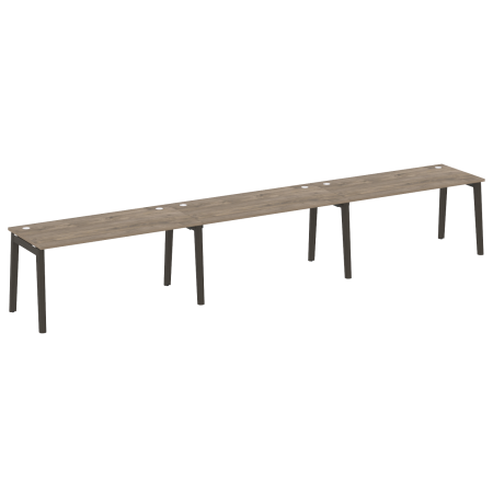 Рабочая станция на деревянных опорах Onix Wood OW.RS-3.4.8 4740x800x750 (Тиквуд Темный/Дуб Темный)