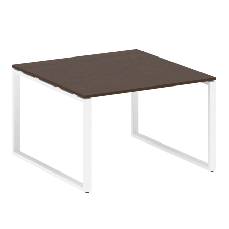 Переговорный стол 1 столешница Metal System Style БО.ПРГ-1.2 1200x1235x750 (Венге Цаво/Белый металл)