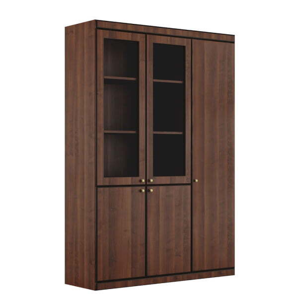 Шкаф стекл.+гард. Capital P CPT17503 1390x400x2000 (Тёмный орех)