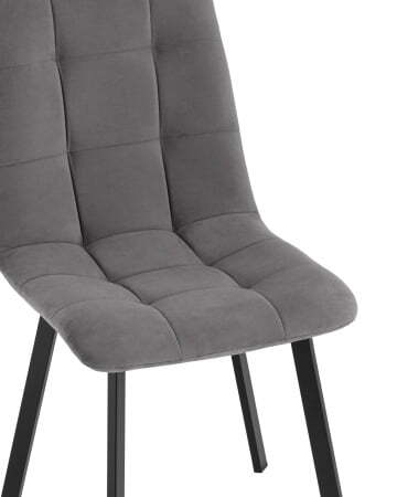 Стул Oliver Square велюр темно-серый (Стул Oliver темно-серый)