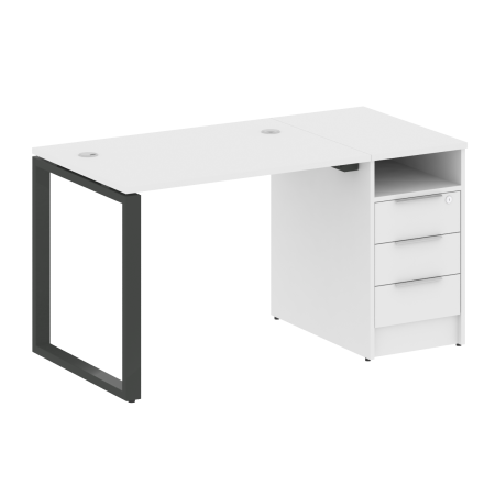 Рабочая станция Metal System Style БО.РС-СТП1.1 1412x750x750 (Белый/Антрацит металл)