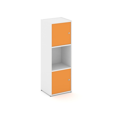 Стеллаж Locker Plus LK.K-001 408x350x1203 (Белый | Оранжевый)