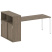 Стол письменный с опорным шкафом-купе Metal System Style БП.РС-СШК-3.5 2210x1120x1098 (Дуб наварра/Серый металл)