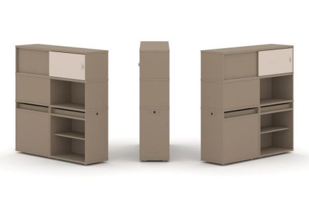 Тумба двойная + высокая надставка ES.NB.2V-28 (1500х410х1520) (Латте/Капучино)