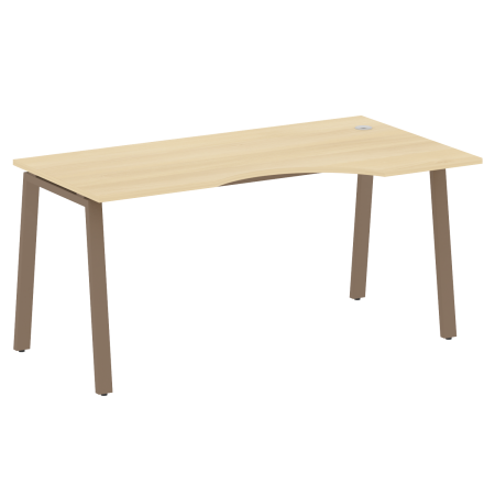 Стол криволинейный правый Metal System Style БА.СА-1 Пр 1600x900x750 (Акация/Мокко металл)