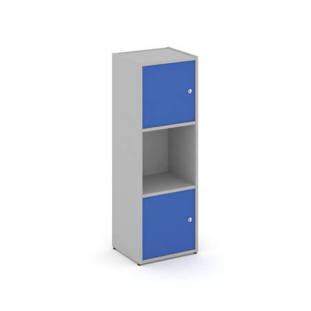 Стеллаж Locker Plus LK.K-001 408x350x1203 (Серый | Синий)
