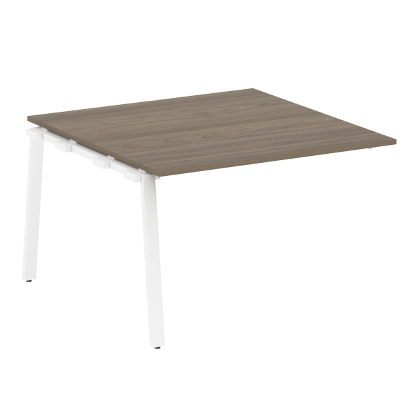 Проходной элемент стола для переговоров на А-образном м/к Metal System Style БА.ППРГ-2 1200x1235x750 (Вяз/Белый металл)