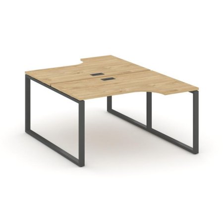 Рабочая станция эргономичная SN-6O.DRPA-021 (1380х1632/1992х750) (Тиквуд Светлый/Металл Антрацит)