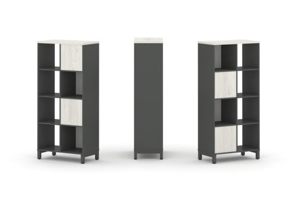 Набор стеллажа 2-х сторонний, 4 яруса SN.NSD-421 (754х400х1615) (Антрацит/Дуб Наварра/Металл Антрацит) Набор стеллажа 2-х сторонний, 4 яруса SN.NSD-421 (754х400х1615) (Антрацит/Дуб Наварра/Металл Антрацит)