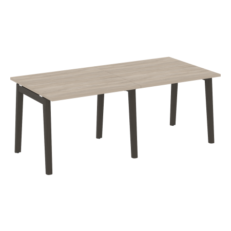 Стол переговорный на деревянных опорах Onix Wood OW.PRG-2.1 1960x980x750 (Дуб Аттик/Дуб Темный)