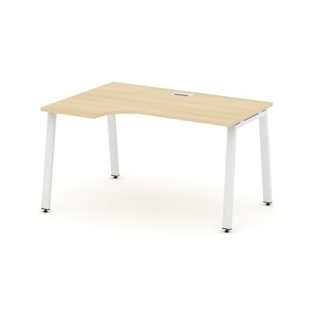 Стол рабочий эргономичный SN-6A.SPA-021(L) (1380х800/980х750) (Акация Лорка/Металл Белый)