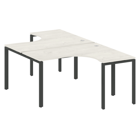 Рабочая станция криволинейная Metal System Style БП.РАС-СА-2.3 1400x2435x750 (Дуб Наварра/Антрацит металл)