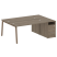 Рабочая станция с тумбой на А-образном м/к Metal System Style БА.РС-СТП-2.4 2012x1475x750 (Дуб наварра/Серый металл)