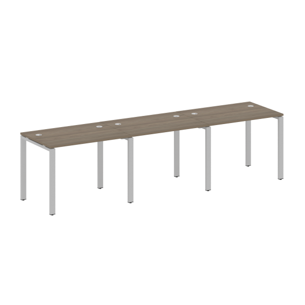 Рабочая станция на 3 раб. места Metal System Style БП.СМ-3.1 3000x720x750 (Вяз/Серый металл) Рабочая станция на 3 раб. места Metal System Style БП.СМ-3.1 3000x720x750 (Вяз/Серый металл)