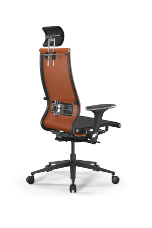 Кресло для руководителя Метта SynchroSit 10 B2-107D - T /Km00/Nb00/D32P/H3mL-2D(M23.B11.G19.W03) (Черный | Оранжевый)