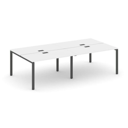 Рабочая станция 2-х сторонняя SN-6P.DRS-054 (3160х1632х750) (Белый/Металл Антрацит)