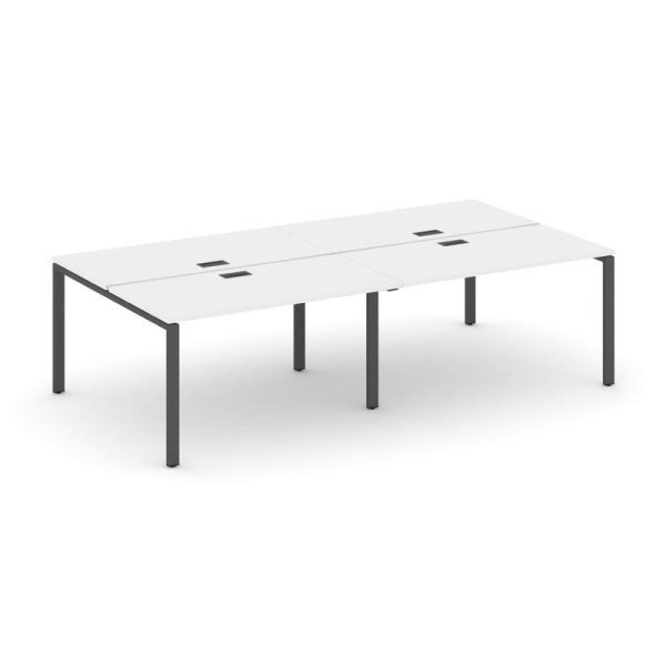 Рабочая станция 2-х сторонняя SN-6P.DRS-043 (2760х1432х750) (Белый/Металл Антрацит)