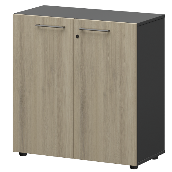 Шкаф низкий закрытый Кортез СМШ28F 792x380x811 (Кронберг/Графит)