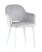 Стул Венера велюр серый ножки белые (Стул Венера серебристый)