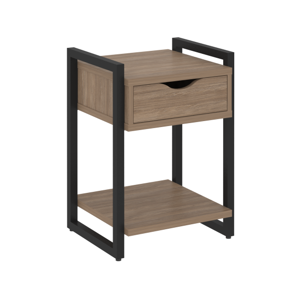 Тумба на регулируемых опорах с ящиком и полкой VR.L-T1.O 500x460x719 (Дуб Аризона/Черный металл)