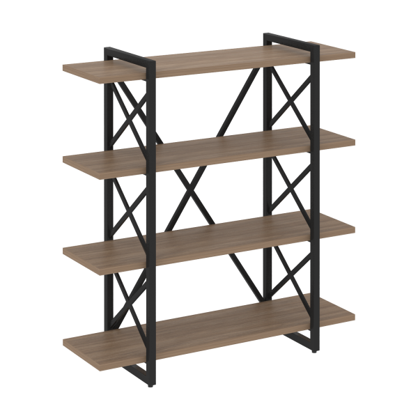 Стеллаж на регулируемых опорах-4 полки VR.L-MST.O-4.8V 1200x400x1280 (Дуб Аризона/Черный металл) Стеллаж на регулируемых опорах-4 полки VR.L-MST.O-4.8V 1200x400x1280 (Дуб Аризона/Черный металл)
