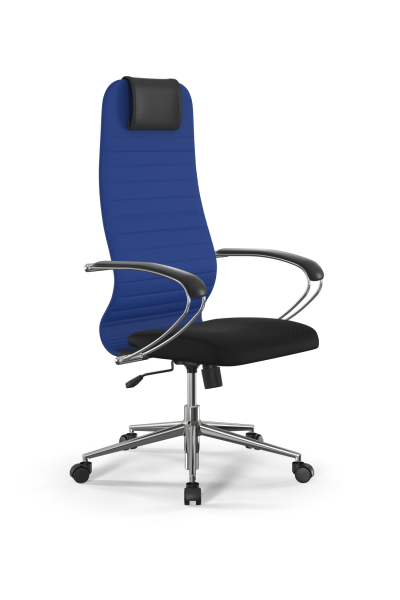 Кресло для руководителя Метта Sit 8 B1-10K - UMF(X1) /Uh02/Wh00/K1cL(M09.B23.G18.W01) (Синий | Черный)