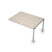 6МПС.003 Бенч-системы для переговорных столов, средний модуль (1400x1000x750) (Шамони светлый/Алюминий матовый)