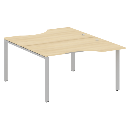 Рабочая станция криволинейная Metal System Style БП.РАС-СА-2.2 1400x1835x750 (Акация/Серый металл)