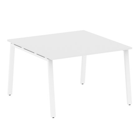 Стол для переговоров (1 столешница) на А-образном м/к Metal System Style БА.ПРГ-1.2 1200x1235x750 (Белый/Белый металл)