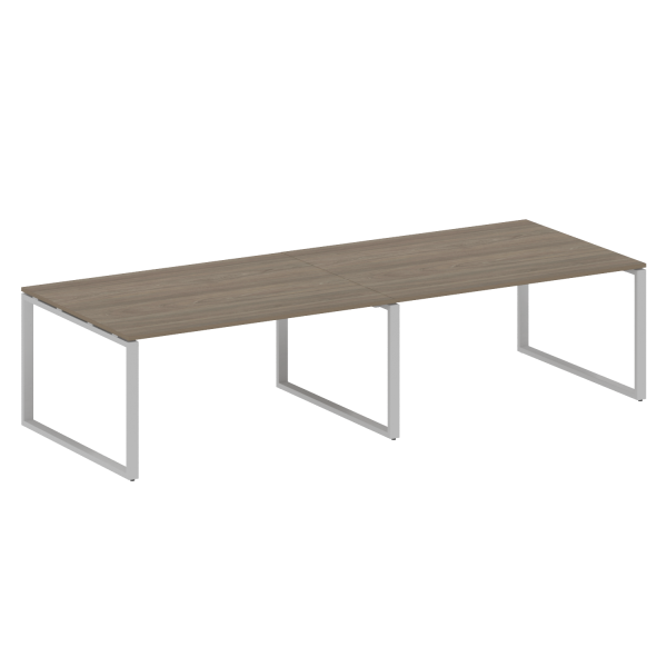 Переговорный стол 2 столешницы Metal System Style БО.ПРГ-2.4 3200x1235x750 (Вяз/Серый металл) Переговорный стол 2 столешницы Metal System Style БО.ПРГ-2.4 3200x1235x750 (Вяз/Серый металл)