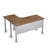 Стол письменный на металлокаркасе прав одиночная опора заказывается отдельно Стиль 2МК.131 1400x1200 (ДубСерый)