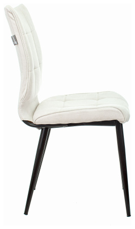 Стул для кухни KF-4_2 комплект 2шт молочный Velvet 20 металл черный на ножках (KF-4/VELV20_2) (Молочный)