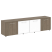 Тумба модульная белые двери LT.TS 4.5 2200x450x580 (Снежная Патина) Тумба модульная белые двери LT.TS 4.5 2200x450x580 (Снежная Патина)