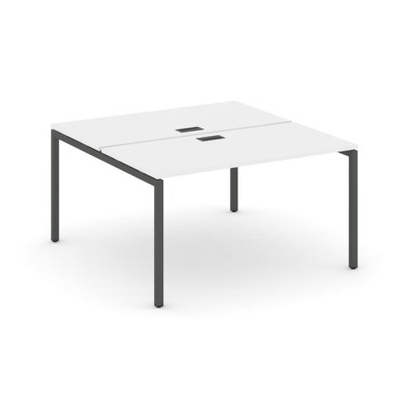 Рабочая станция 2-х сторонняя SN-4P.DRS-001 (980х1232х750) (Белый/Металл Антрацит)