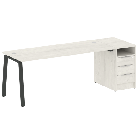 Рабочая станция Metal System Style БА.РС-СТП-1.5 2212x720x750 (Дуб Наварра/Антрацит металл)