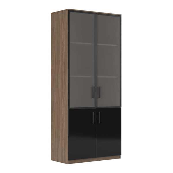 Шкаф для бумаг Asti AST339510 900x450x2056 (Дуб/черный) Шкаф для бумаг Asti AST339510 900x450x2056 (Дуб/черный)