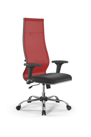 Кресло для руководителя Метта Sit 10 B1-163D - T+Extra /Km00/Wm12/D02P(M09.B21.G20.W01) (Красный | Черный)